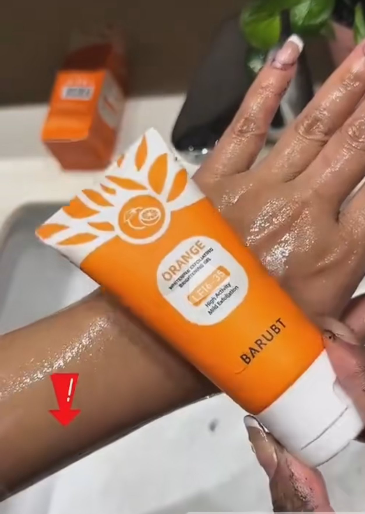 After using Orange Gel